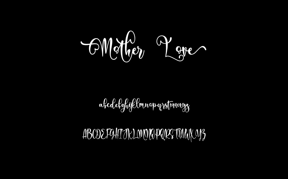 Mother Love font