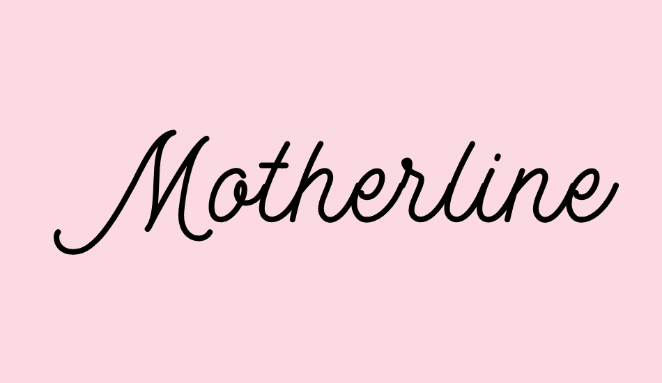 Motherline DEMO font big