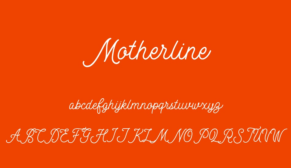 Motherline DEMO font