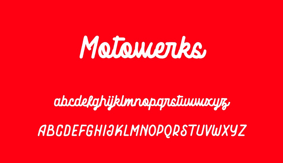 Motowerks font