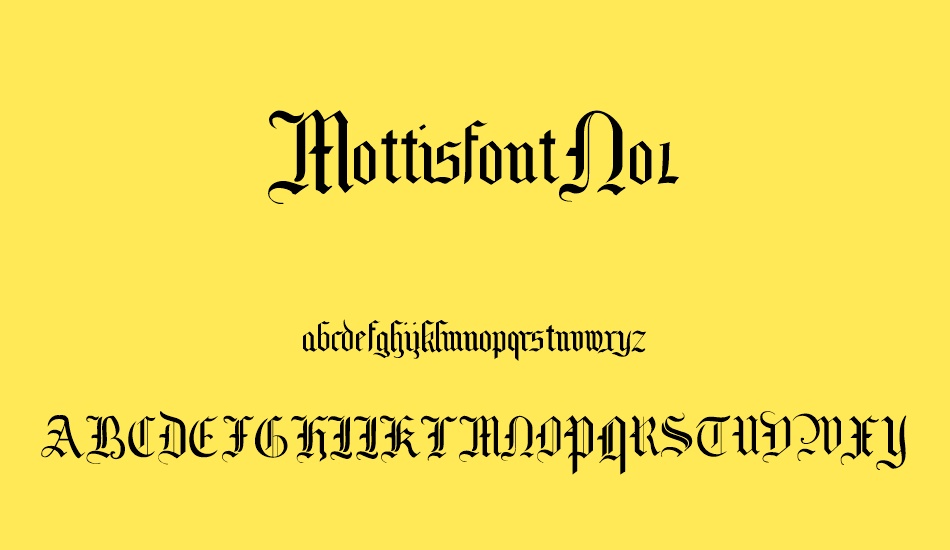 MottisfontNo1 font