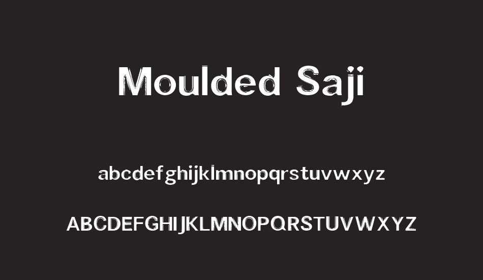 Moulded Saji font