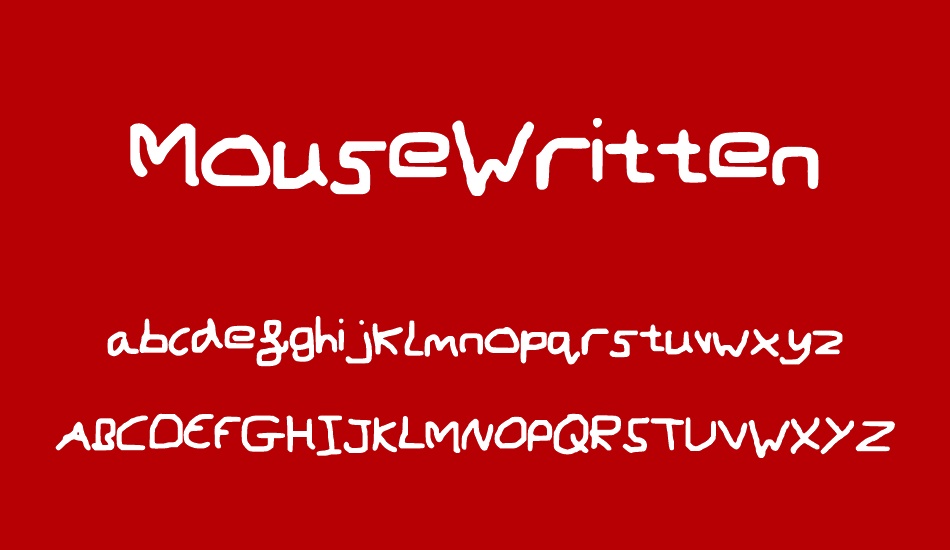 MouseWritten font