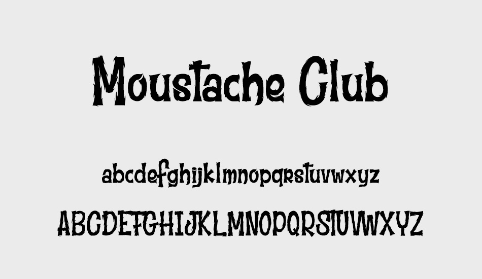 Moustache Club font