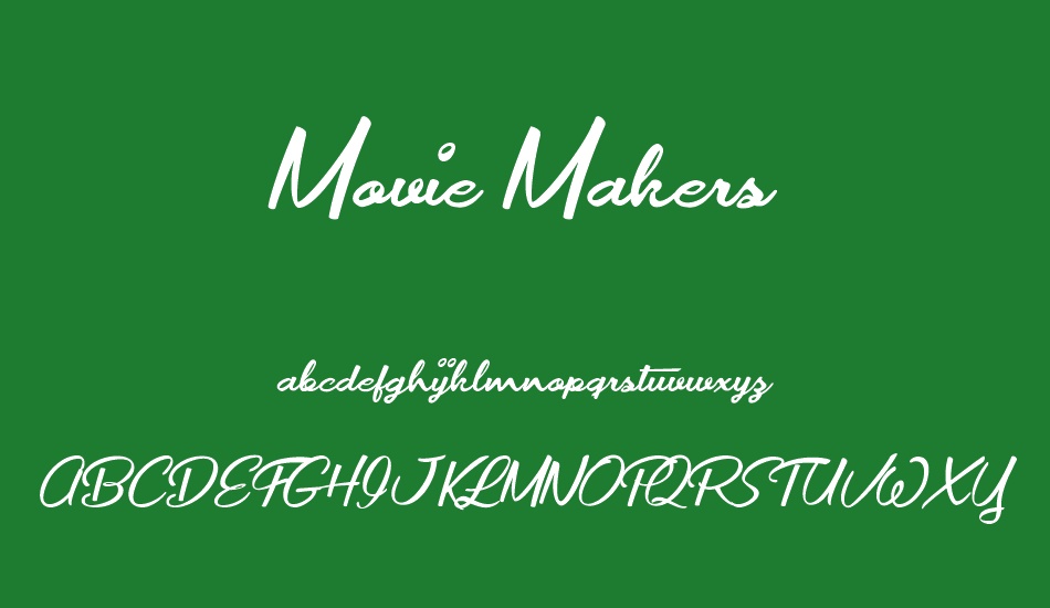 Movie Makers Personal Use font