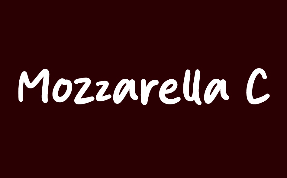 Mozzarella Cheese font big