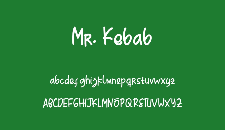 Mr. Kebab Demo font