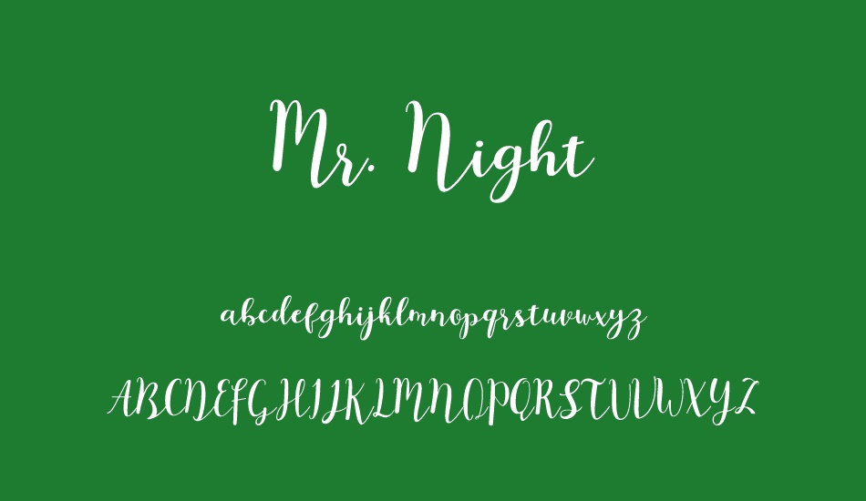 Mr. Night font