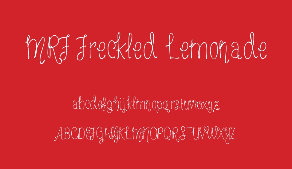 MRF Freckled Lemonade font