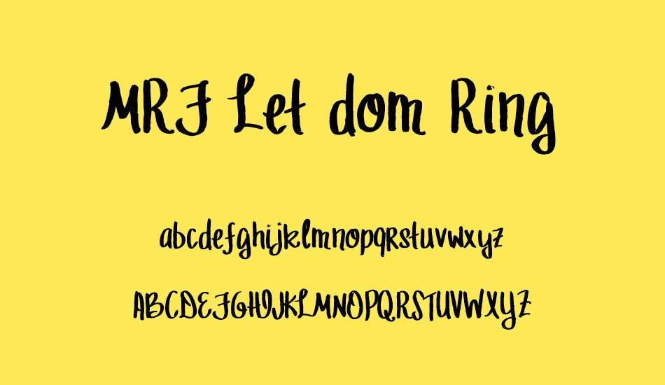 MRF Let Freedom Ring font