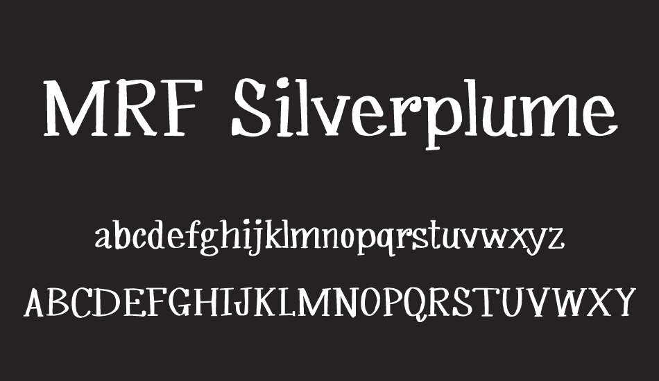 MRF Silverplume font