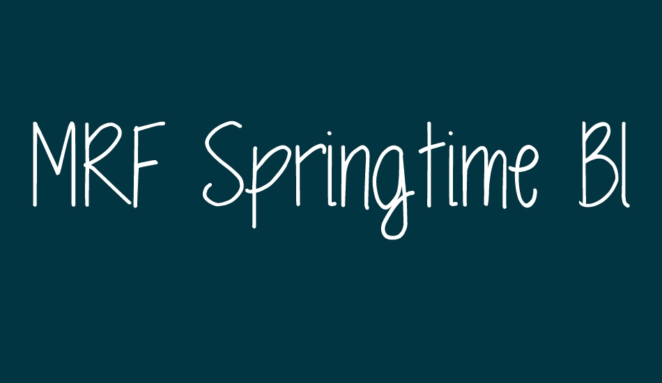 MRF Springtime Blues Two font big