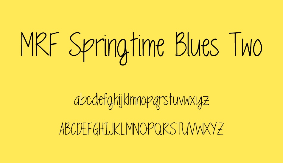 MRF Springtime Blues Two font