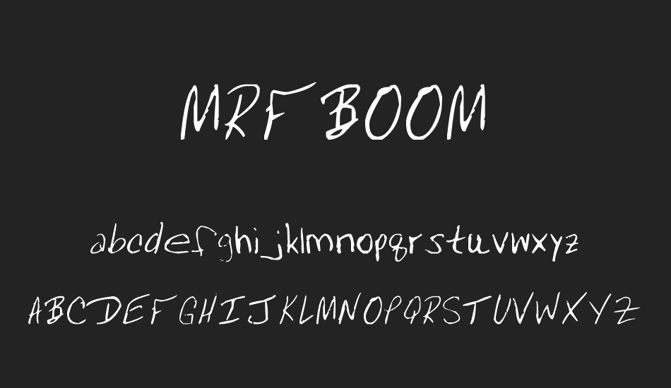 MRFBOOM font