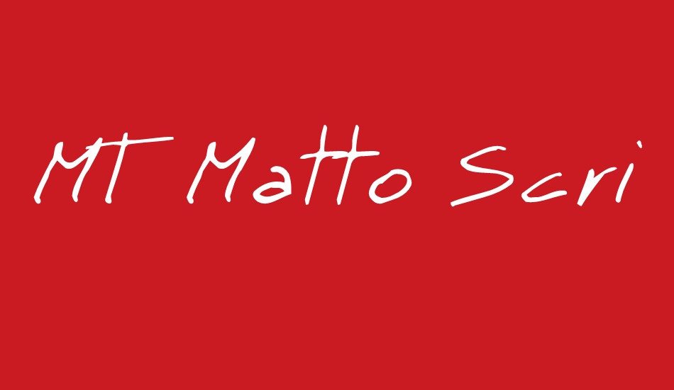 MT Matto Script font big