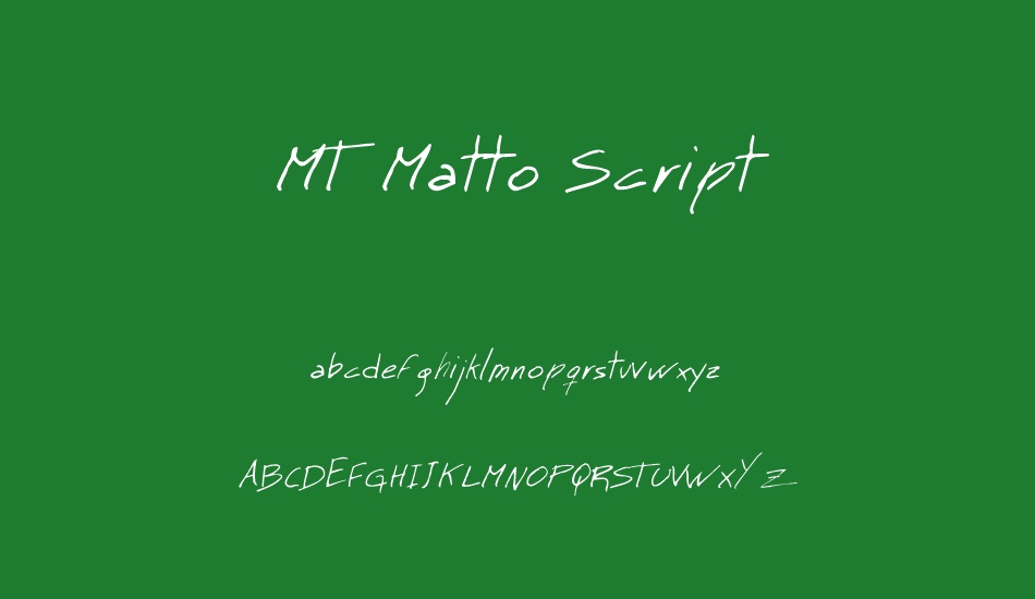 MT Matto Script font