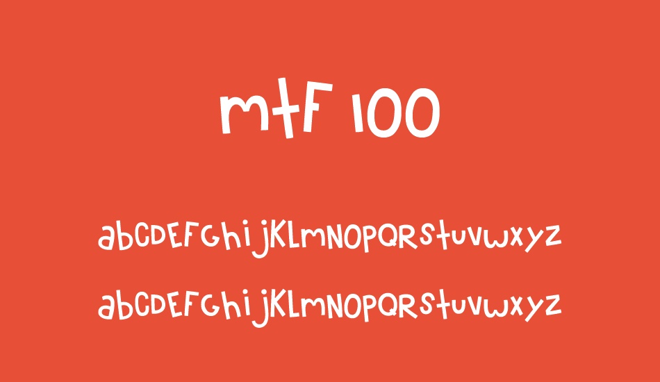 MTF 100 font