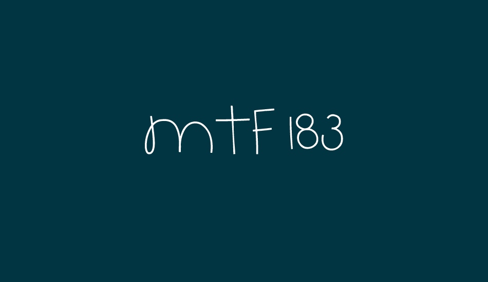 MTF 183 font big