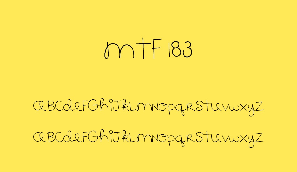 MTF 183 font