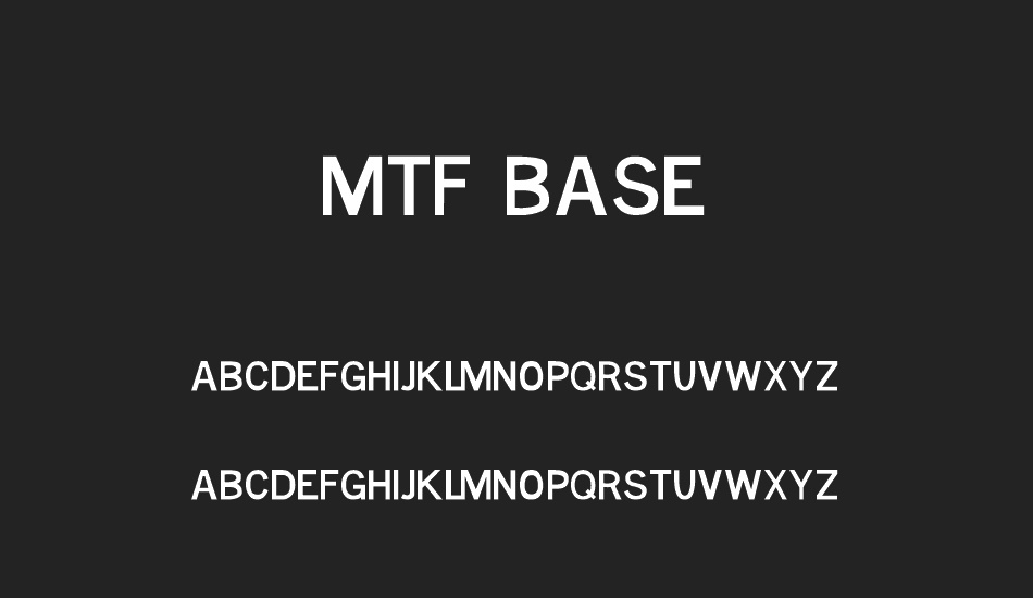 MTF Base font