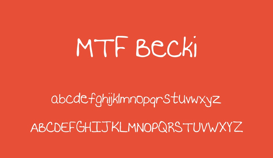 MTF Becki font