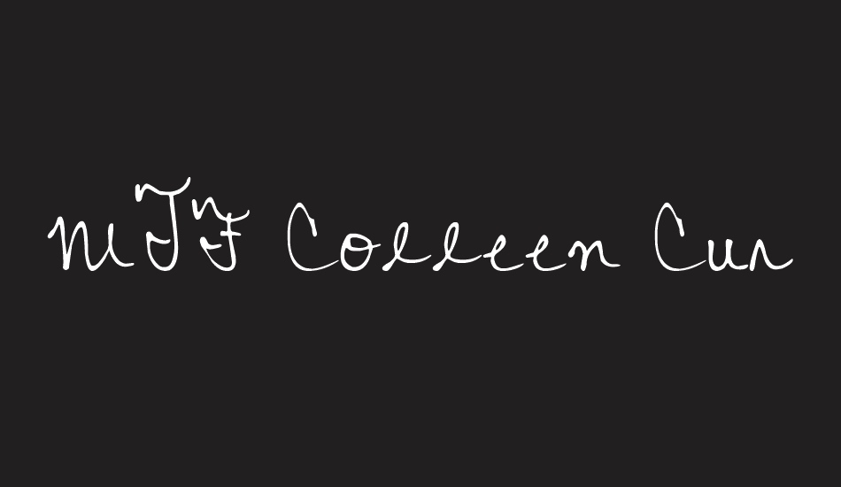 MTF Colleen Cursive font big