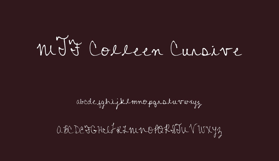 MTF Colleen Cursive font