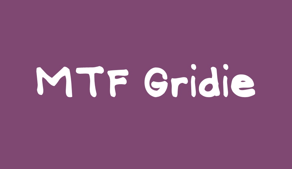 MTF Gridie font big