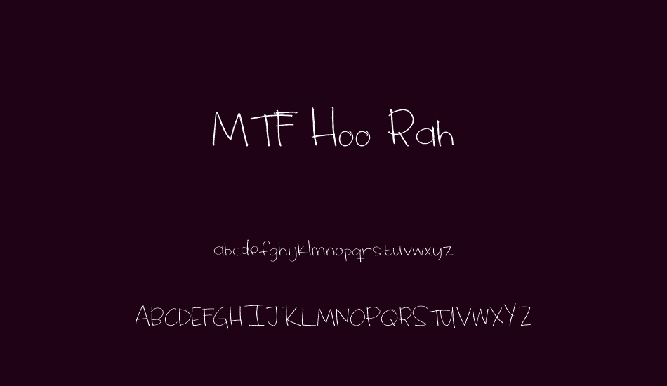 MTF Hoo Rah font