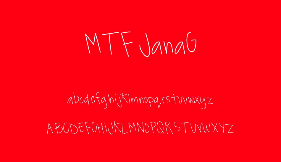 MTF JanaG font