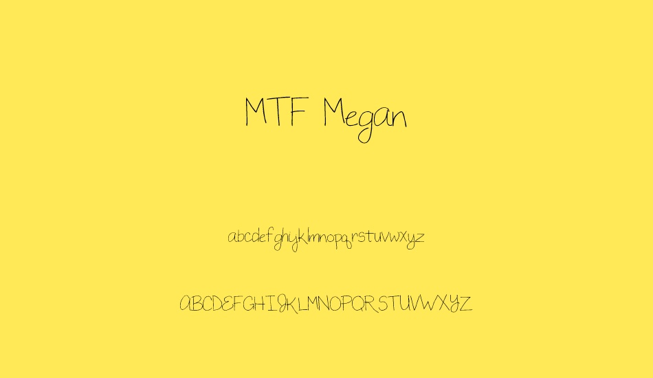 MTF Megan font