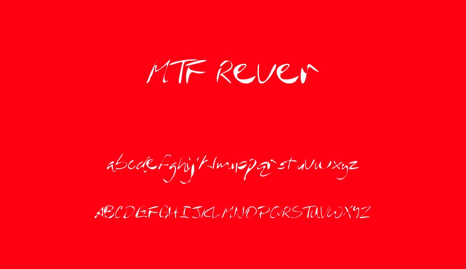 MTF Rever font