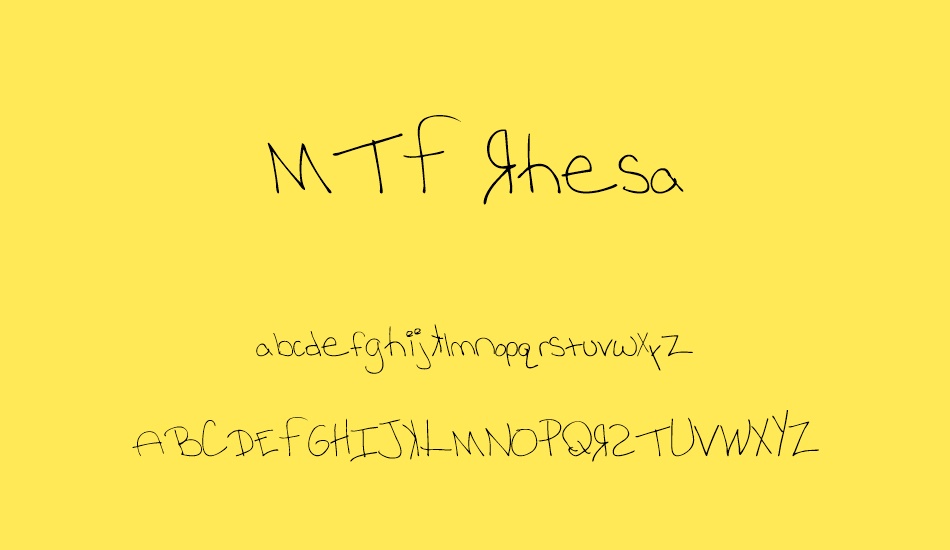 MTF Rhesa font