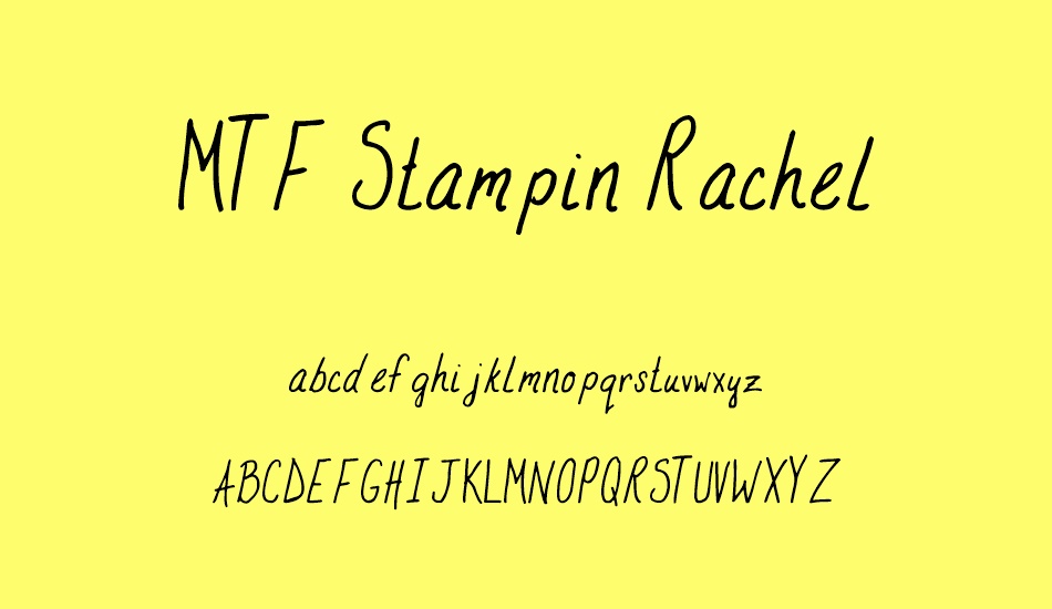 MTF Stampin Rachel font