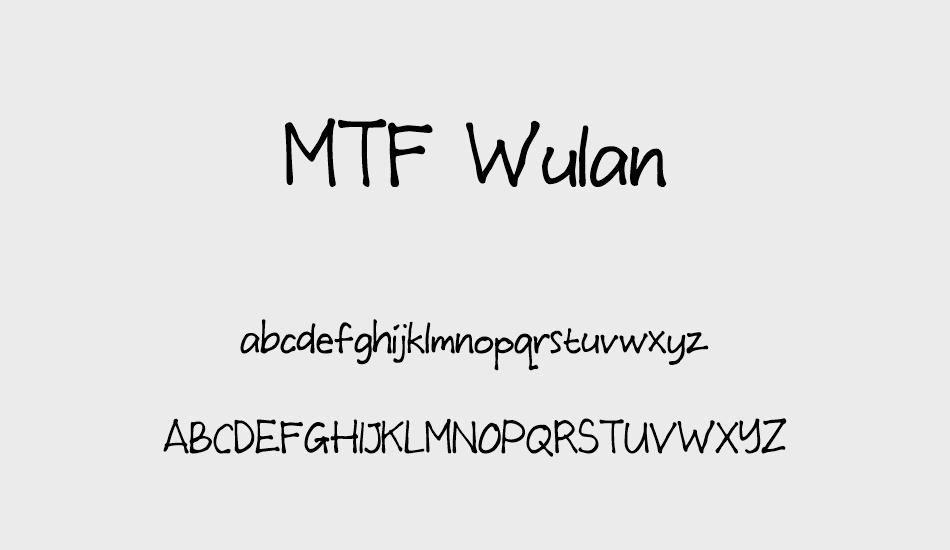 MTF Wulan font