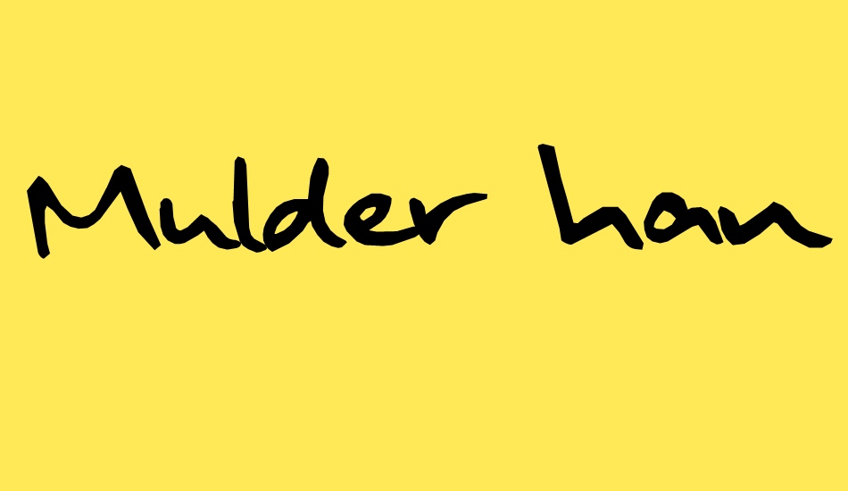 Mulder handwriting font big