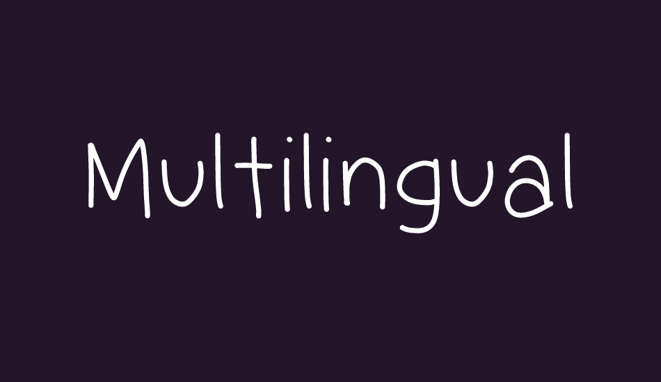 Multilingual Hand font big