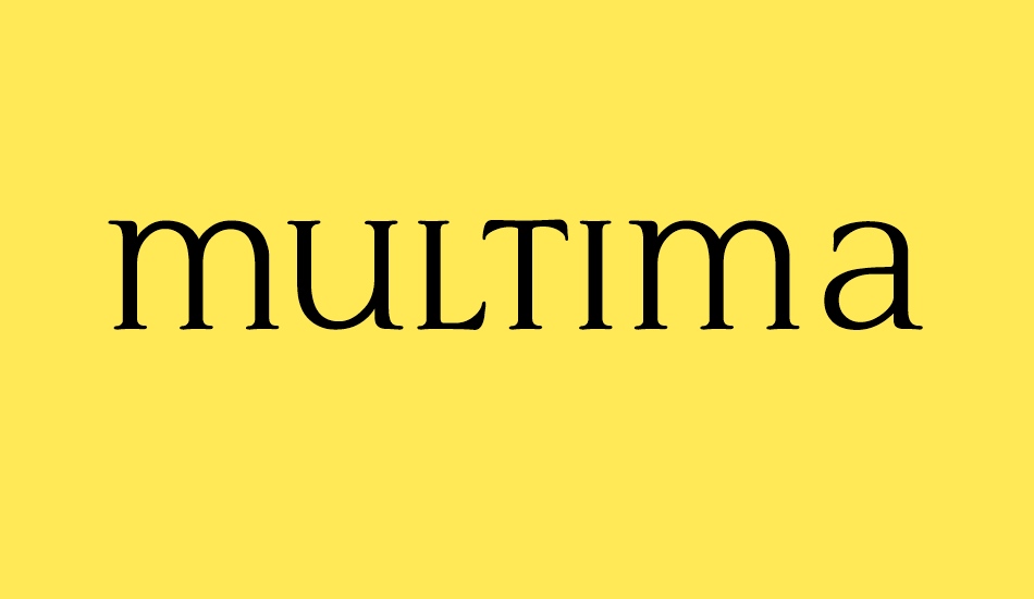 Multima Strong font big