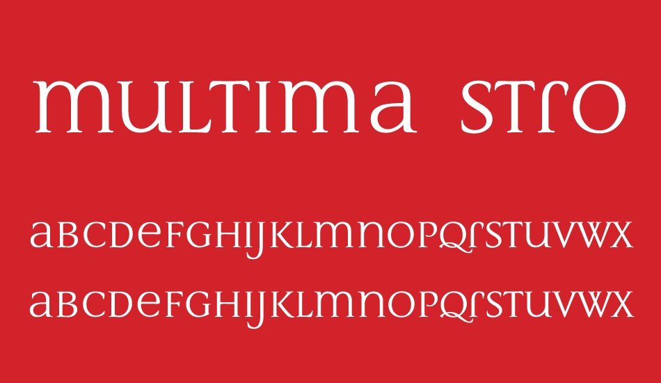 Multima Strong font