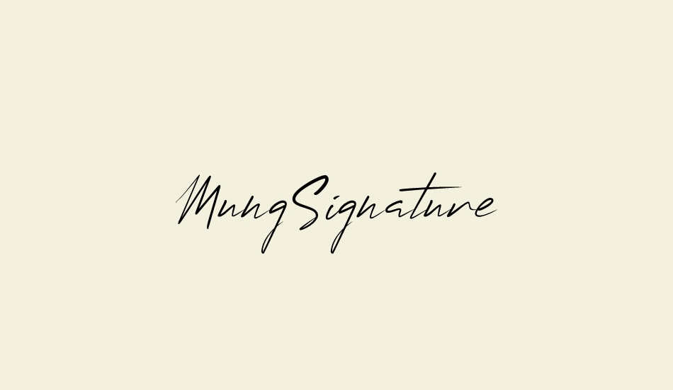 MungSignature font big