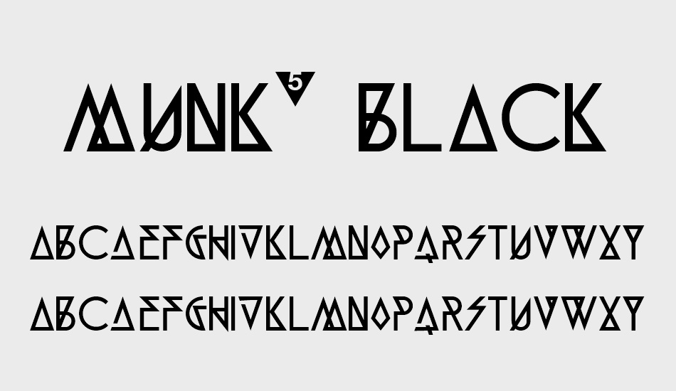 Munk5 Black font