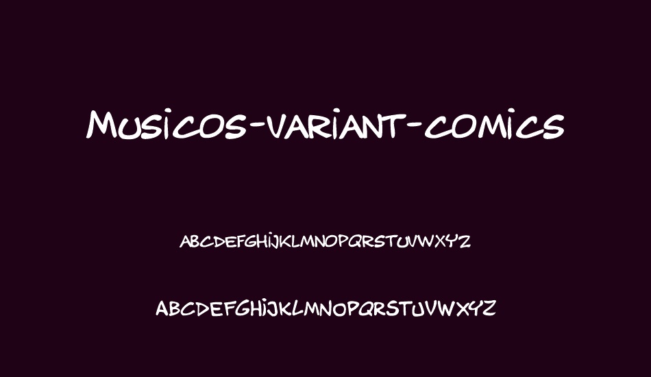 Musicos-variant-comics font