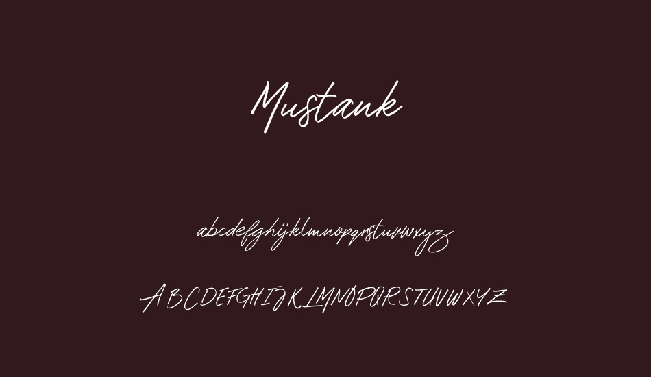 Mustank font