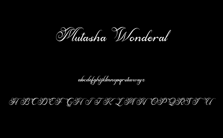 Mutasha Wonderal font