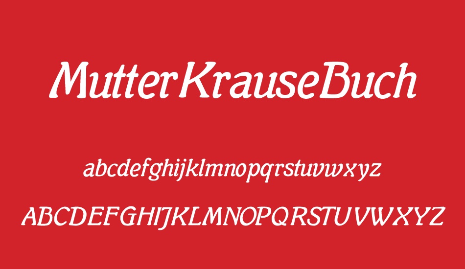 MutterKrauseBuch font