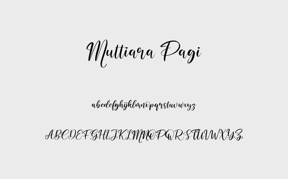 Muttiara Pagi font