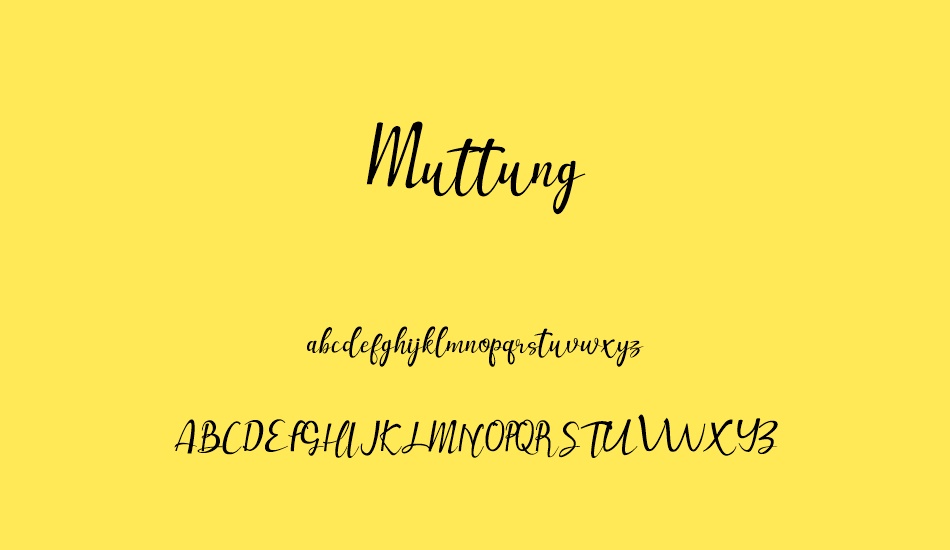 Muttung font