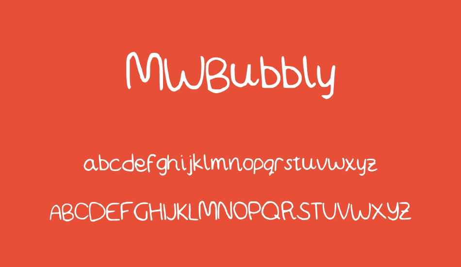 MWBubbly font