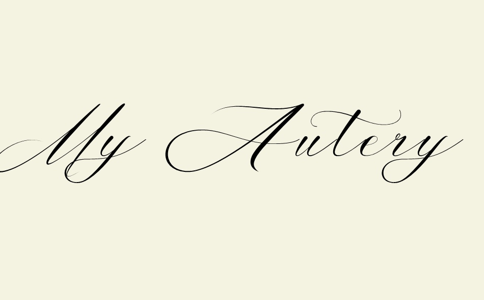 My Autery font big