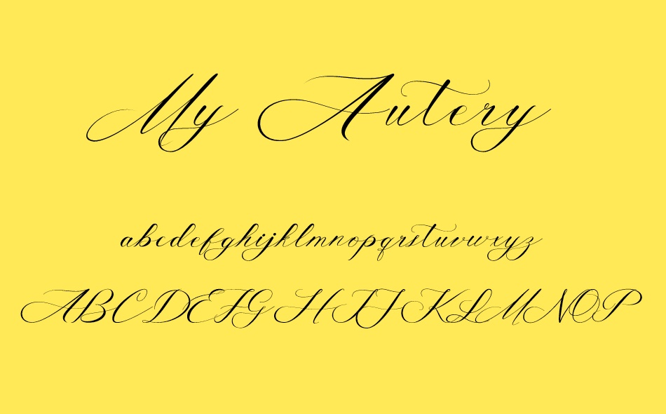 My Autery font